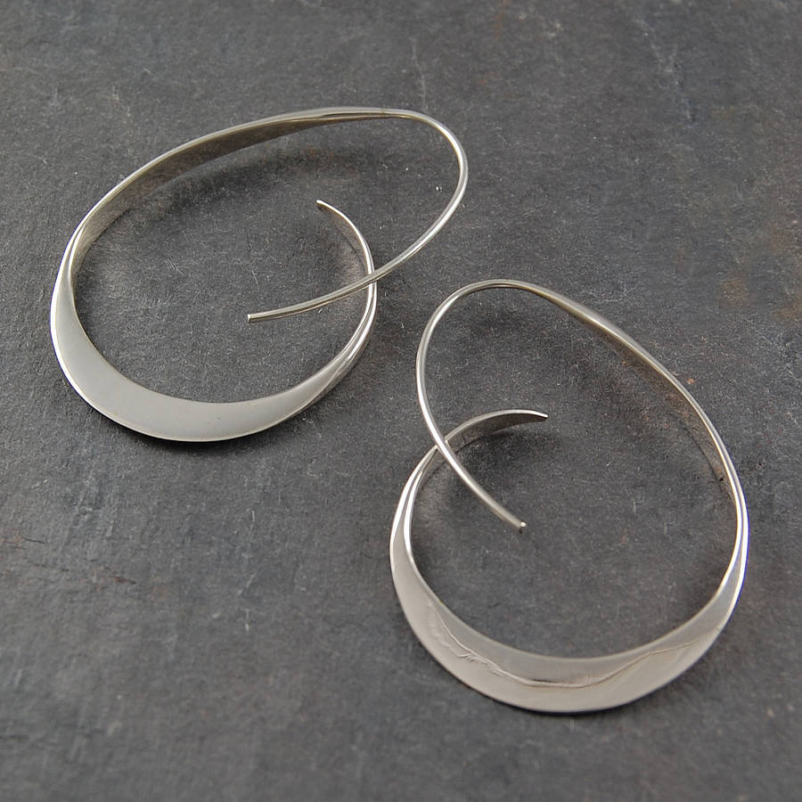 Spiral Gold Hoop Earrings