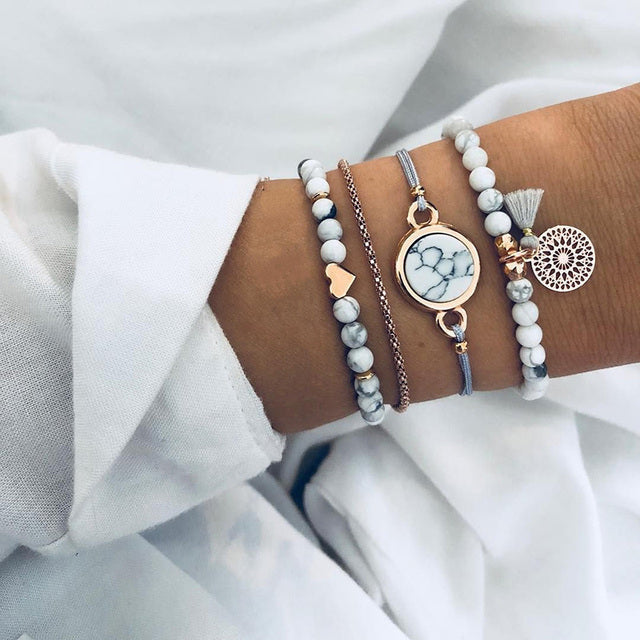 Premium Bohemian Layered Bracelet Set