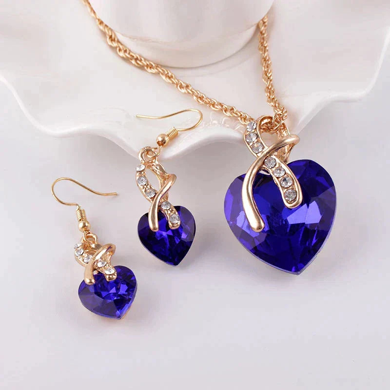 Royal Heart Crystal Jewelry Set