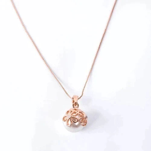 Rose Gold Pearls Jewelry Set