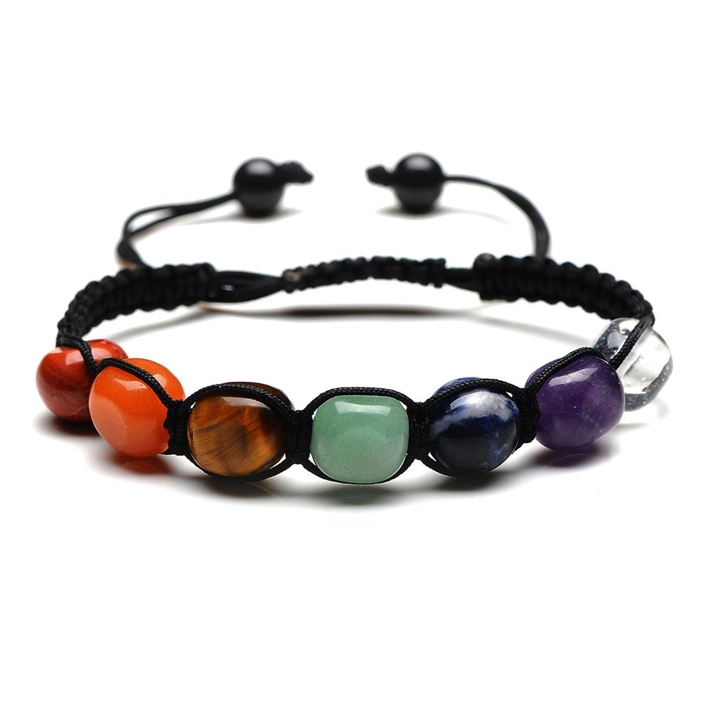 Handmade Seven Chakra Stone Bracelet