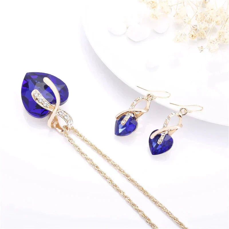 Royal Heart Crystal Jewelry Set